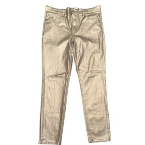 Gibson Latimer perfect fit coated gold skinny sculpting jeans size 6